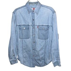 Classic Women’s Levi’s Denim Button Up Shirt Red Tab by Jeans for Women